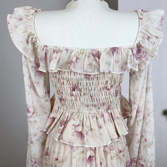 NWT En Saison Kika Blouse & Midi Skirt Set in Pink Floral - Picture 6 of 9